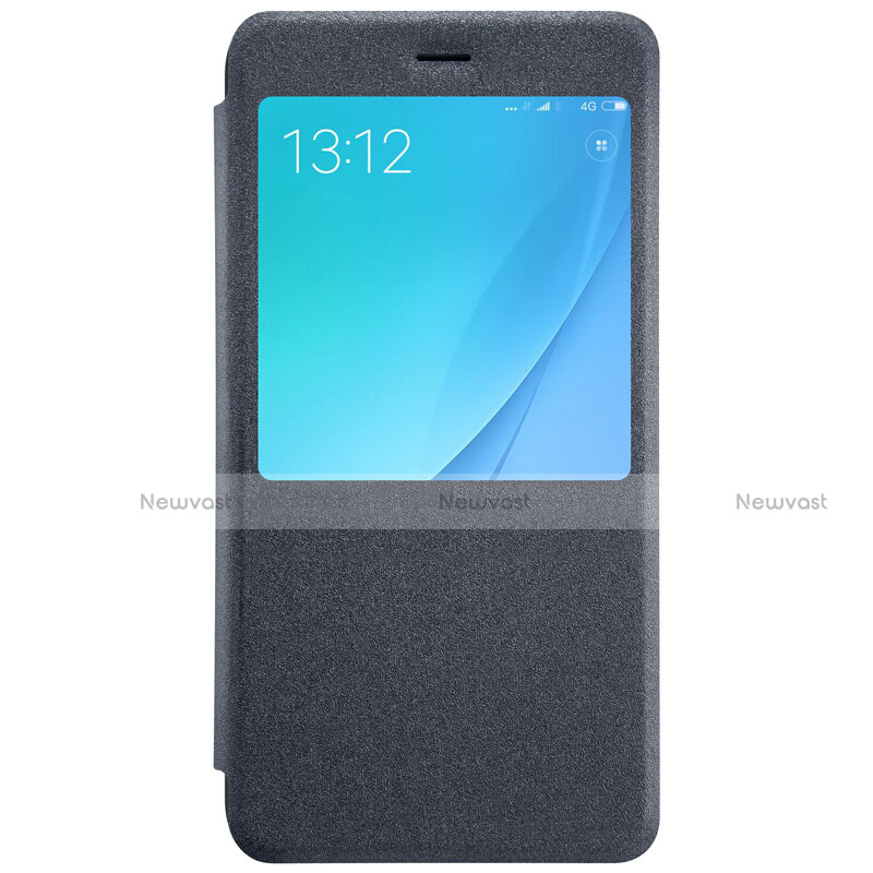 Leather Case Stands Flip Cover for Xiaomi Mi A1 Black