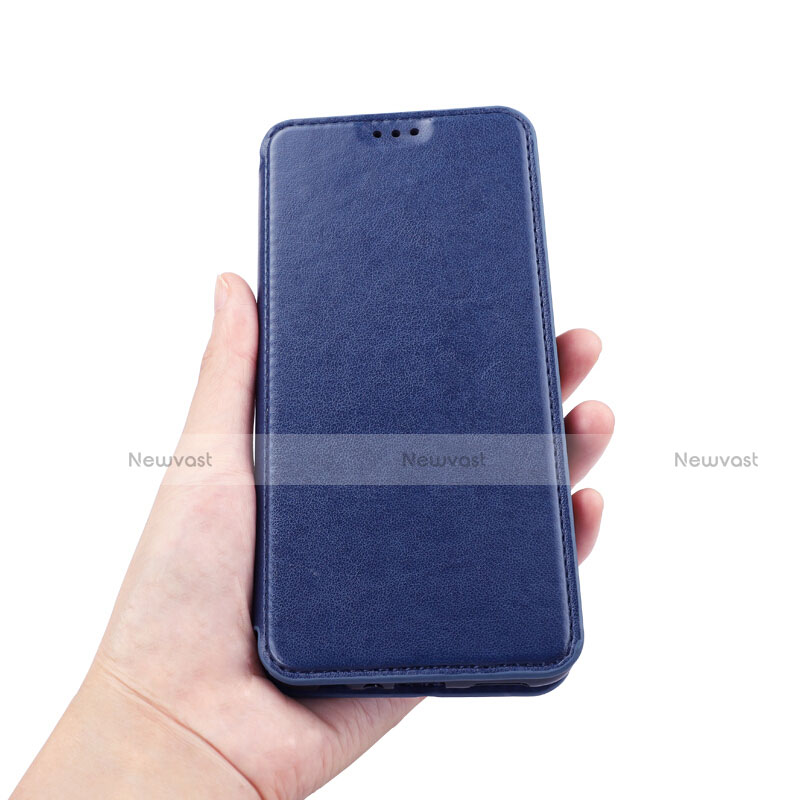 Leather Case Stands Flip Cover for Xiaomi Mi Mix 3 Blue