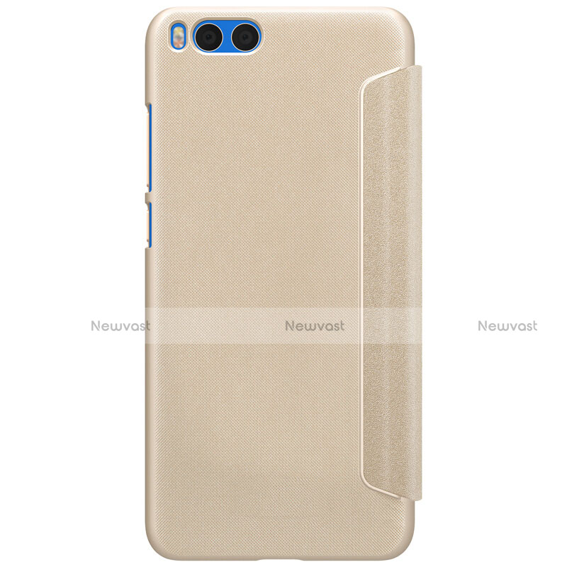 Leather Case Stands Flip Cover for Xiaomi Mi Note 3 Gold