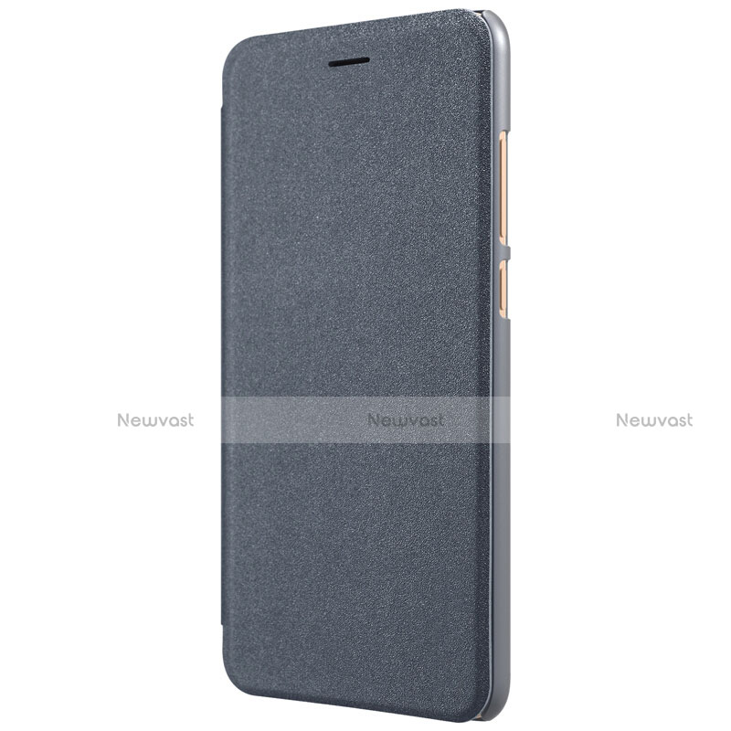 Leather Case Stands Flip Cover for Xiaomi Mi Note 3 Gray