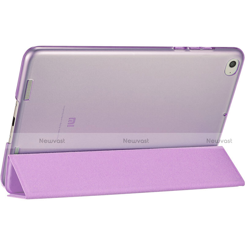 Leather Case Stands Flip Cover for Xiaomi Mi Pad 2 Purple