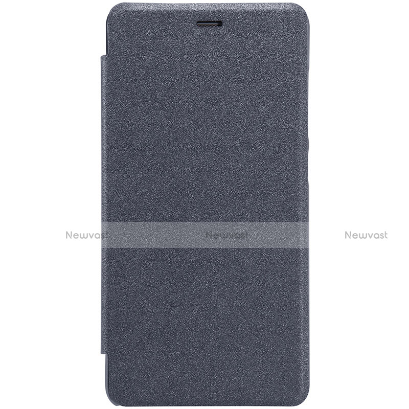 Leather Case Stands Flip Cover for Xiaomi Redmi 3 Black