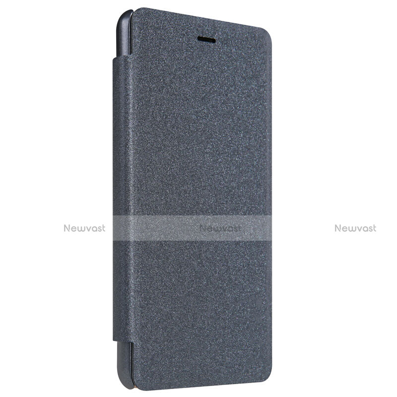 Leather Case Stands Flip Cover for Xiaomi Redmi 3 Pro Black