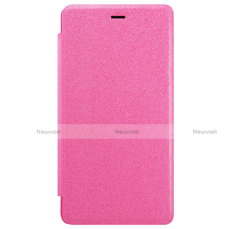 Leather Case Stands Flip Cover for Xiaomi Redmi 3S Hot Pink