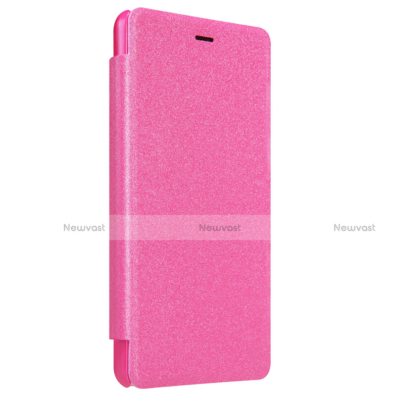 Leather Case Stands Flip Cover for Xiaomi Redmi 3X Hot Pink