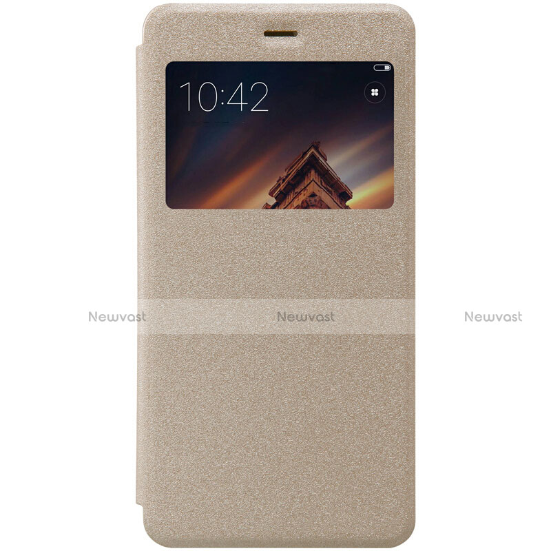 Leather Case Stands Flip Cover for Xiaomi Redmi 4A Gold