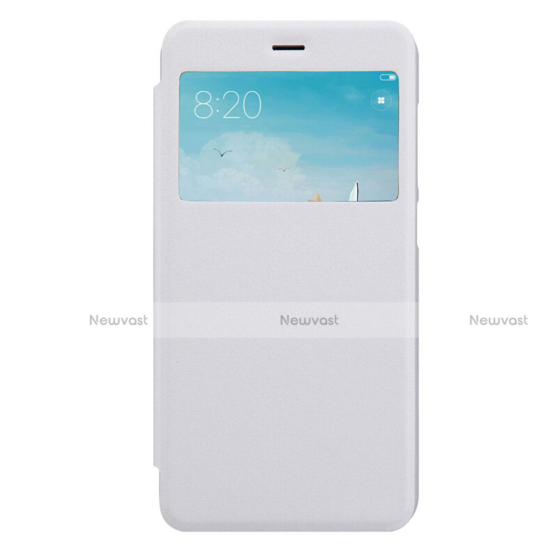 Leather Case Stands Flip Cover for Xiaomi Redmi 4X White