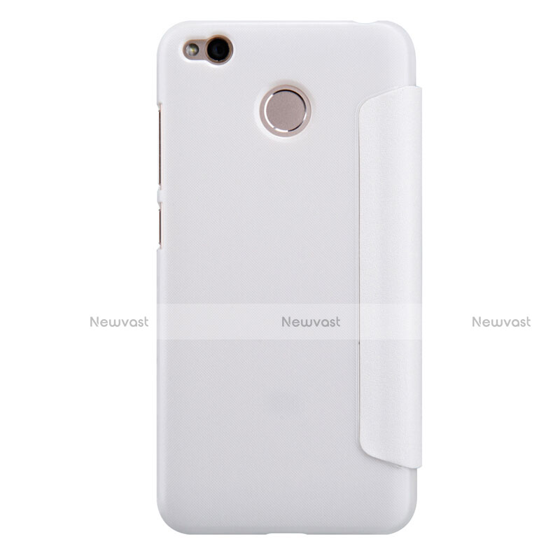 Leather Case Stands Flip Cover for Xiaomi Redmi 4X White