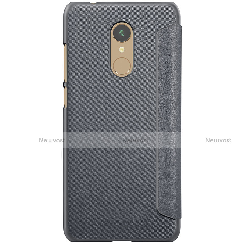 Leather Case Stands Flip Cover for Xiaomi Redmi 5 Black