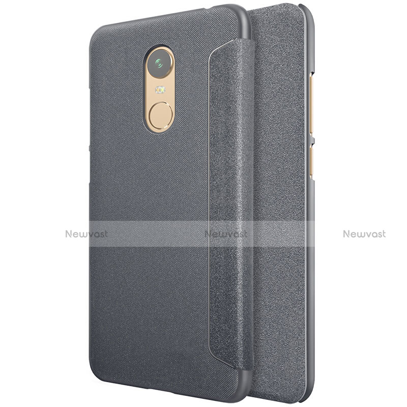 Leather Case Stands Flip Cover for Xiaomi Redmi 5 Plus Black