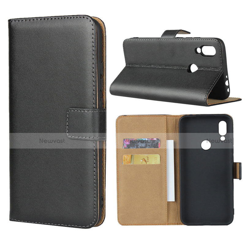 Leather Case Stands Flip Cover for Xiaomi Redmi 7 Black