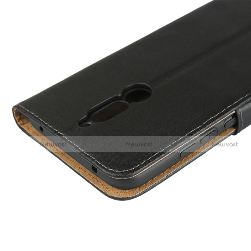 Leather Case Stands Flip Cover for Xiaomi Redmi 8 Black