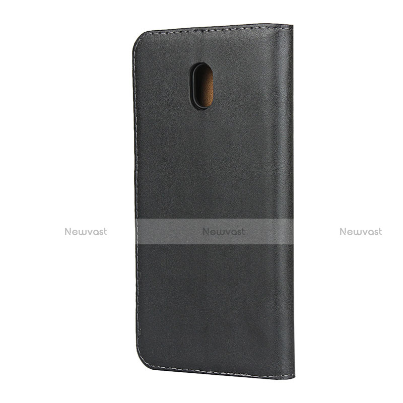 Leather Case Stands Flip Cover for Xiaomi Redmi 8A Black