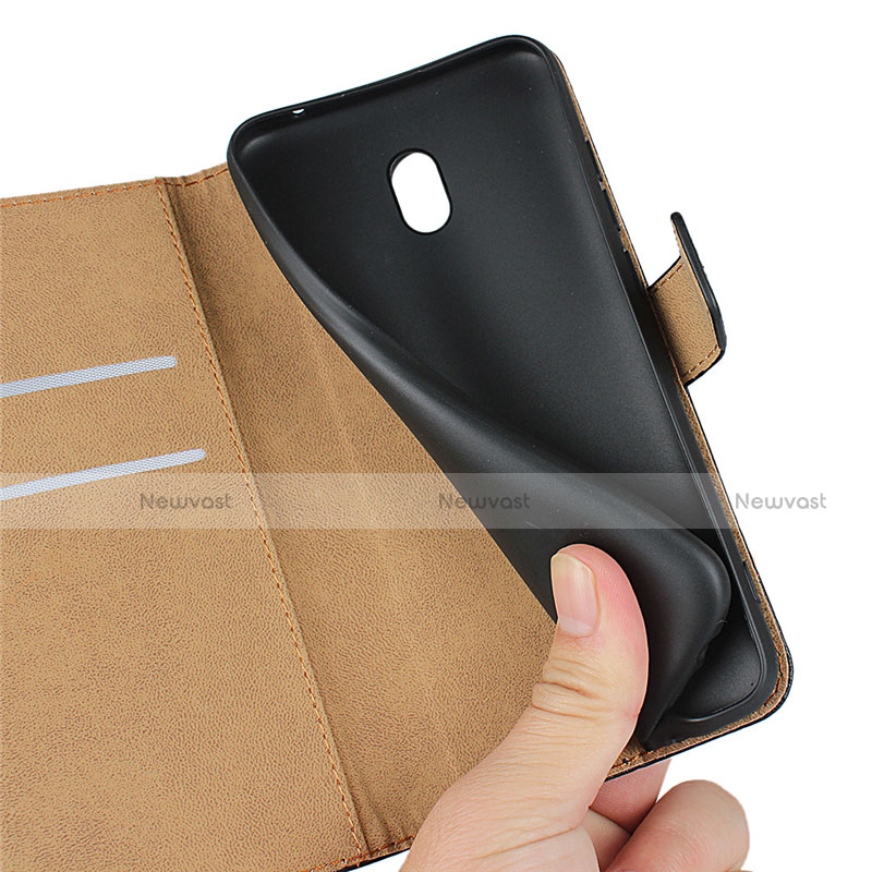 Leather Case Stands Flip Cover for Xiaomi Redmi 8A Black