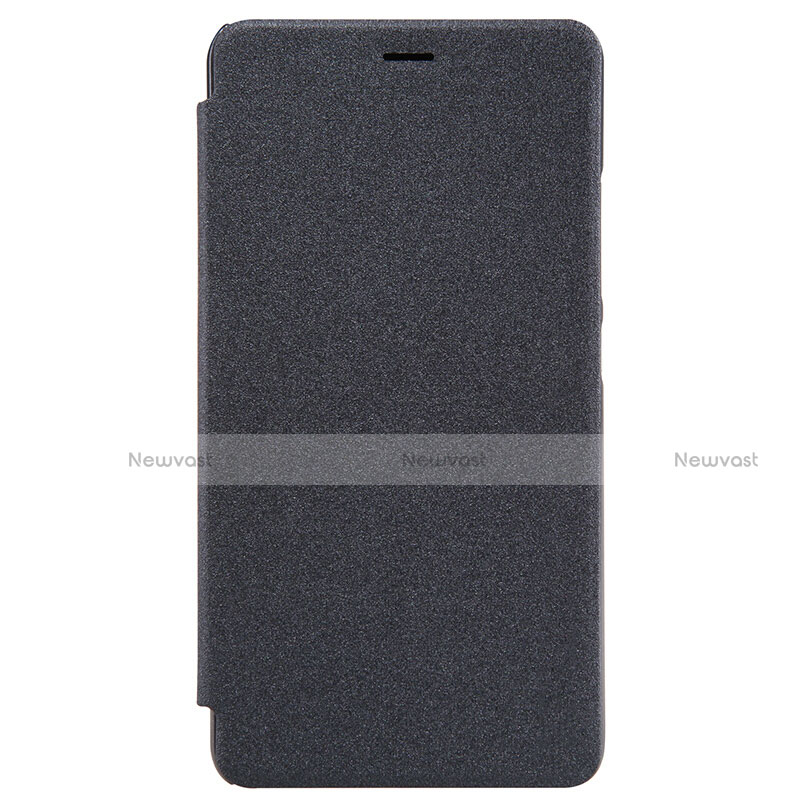 Leather Case Stands Flip Cover for Xiaomi Redmi Note 2 Black