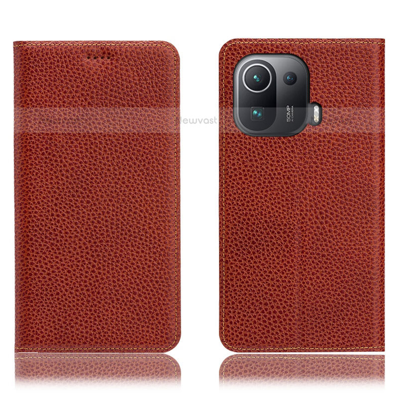 Leather Case Stands Flip Cover H02P Holder for Xiaomi Mi 11 Pro 5G