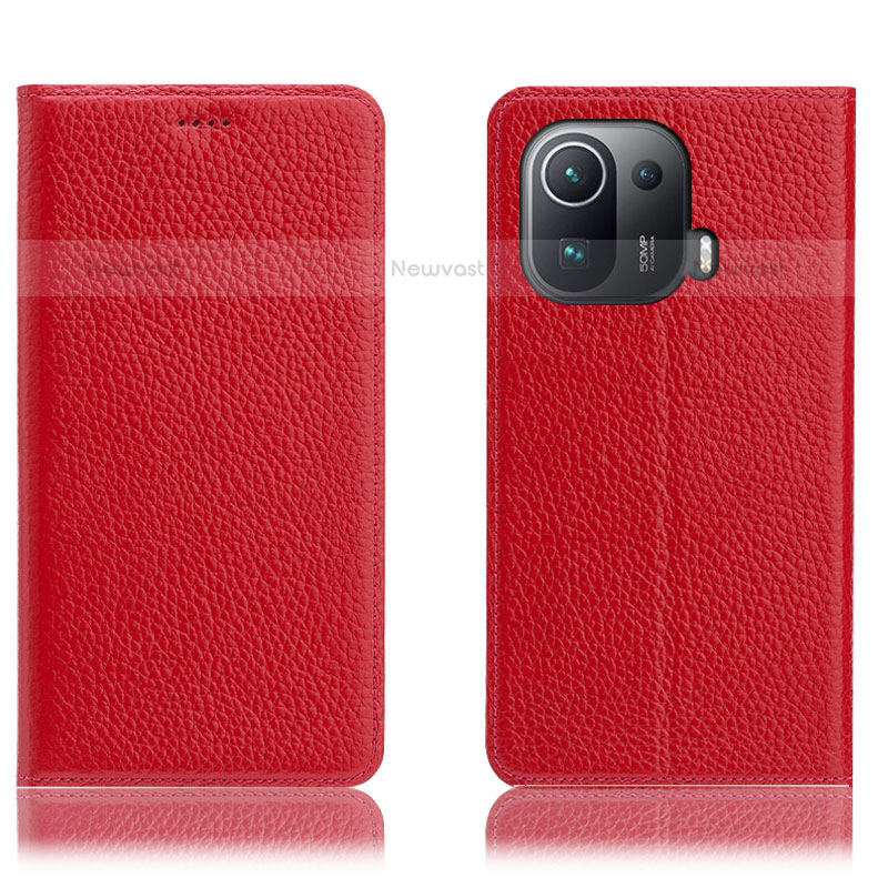 Leather Case Stands Flip Cover H02P Holder for Xiaomi Mi 11 Pro 5G