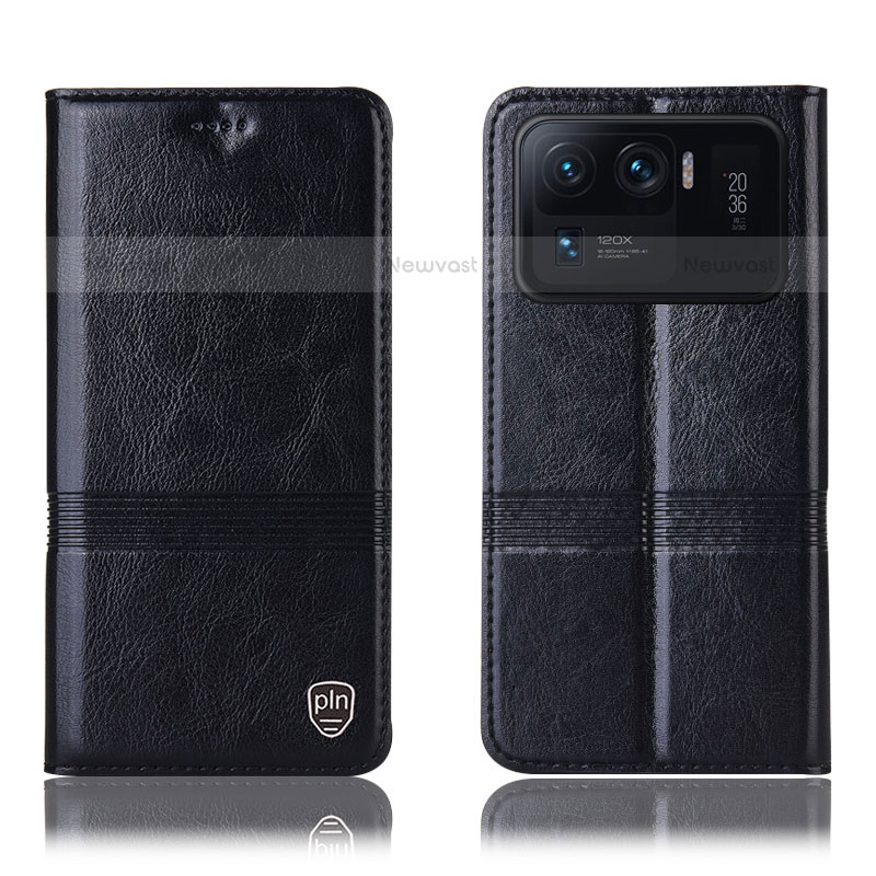 Leather Case Stands Flip Cover H07P Holder for Xiaomi Mi 11 Ultra 5G Black