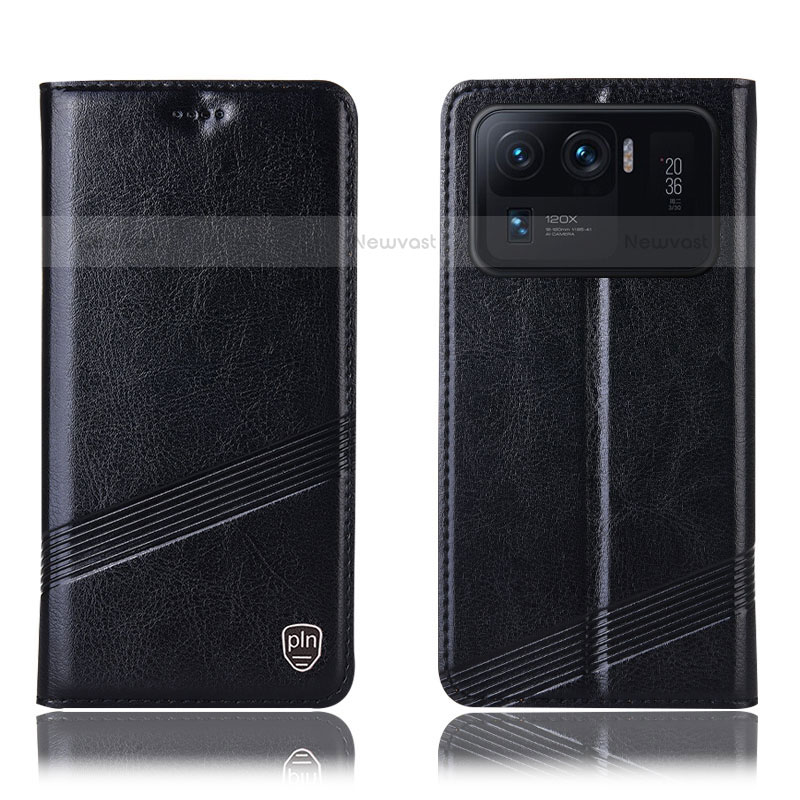 Leather Case Stands Flip Cover H09P Holder for Xiaomi Mi 11 Ultra 5G Black