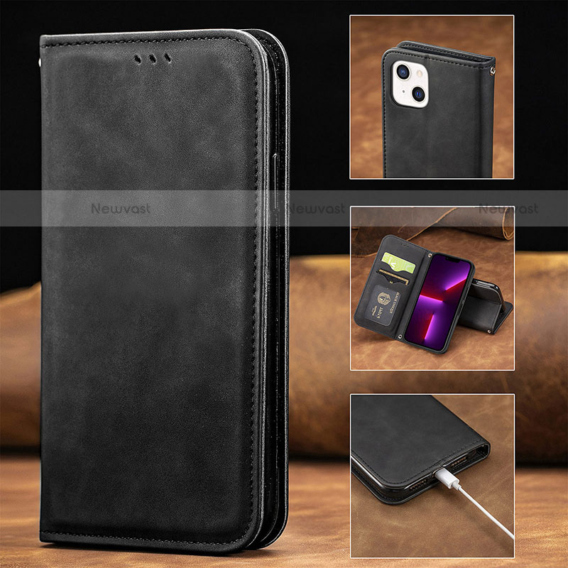 Leather Case Stands Flip Cover H30 Holder for Apple iPhone 14 Plus