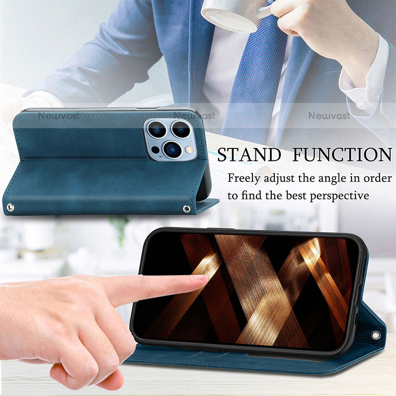 Leather Case Stands Flip Cover H30 Holder for Apple iPhone 14 Pro