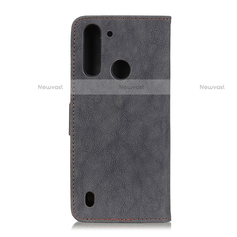 Leather Case Stands Flip Cover Holder A01D for Motorola Moto One Fusion