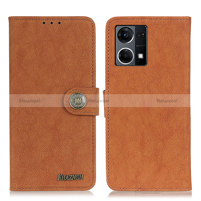 Leather Case Stands Flip Cover Holder A01D for Oppo Reno8 4G