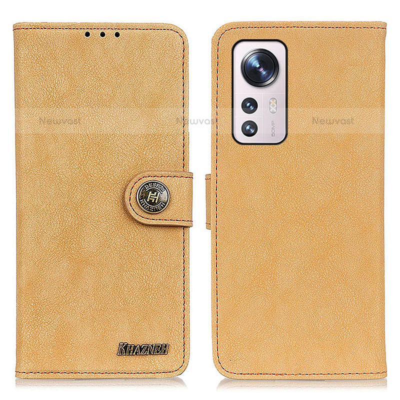 Leather Case Stands Flip Cover Holder A01D for Xiaomi Mi 12X 5G Gold