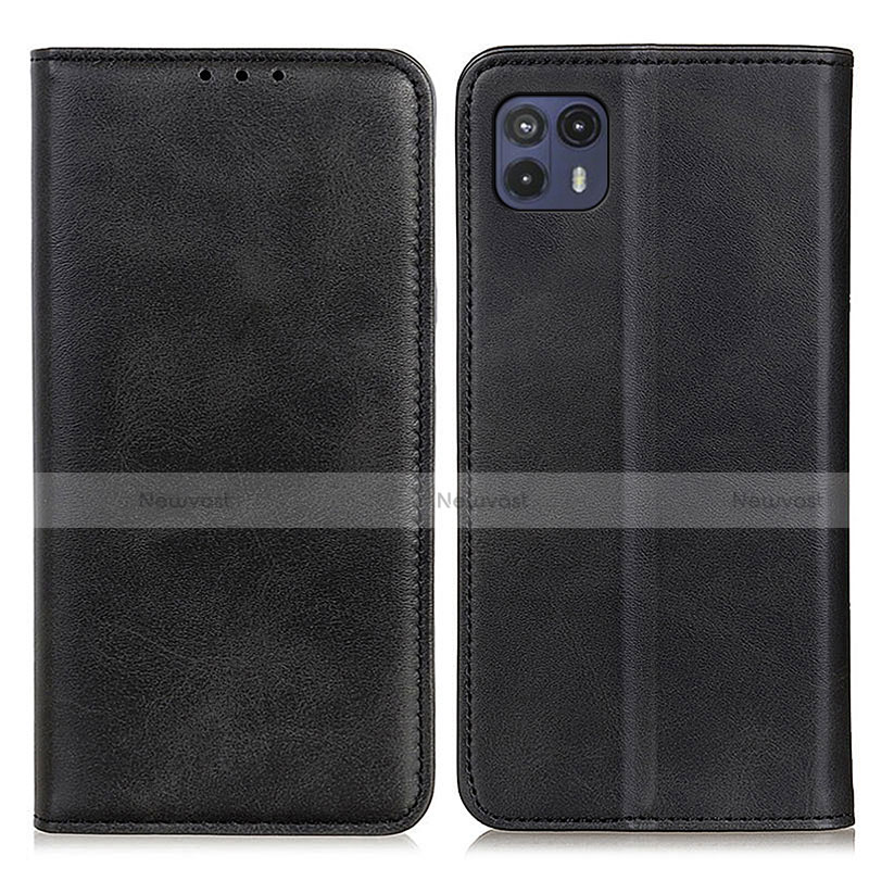 Leather Case Stands Flip Cover Holder A02D for Motorola Moto G50 5G Black