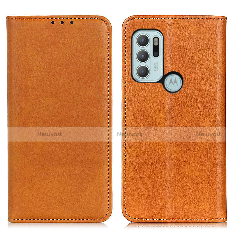 Leather Case Stands Flip Cover Holder A02D for Motorola Moto G60s