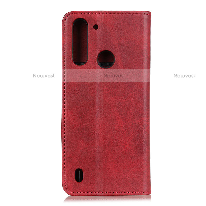 Leather Case Stands Flip Cover Holder A02D for Motorola Moto One Fusion