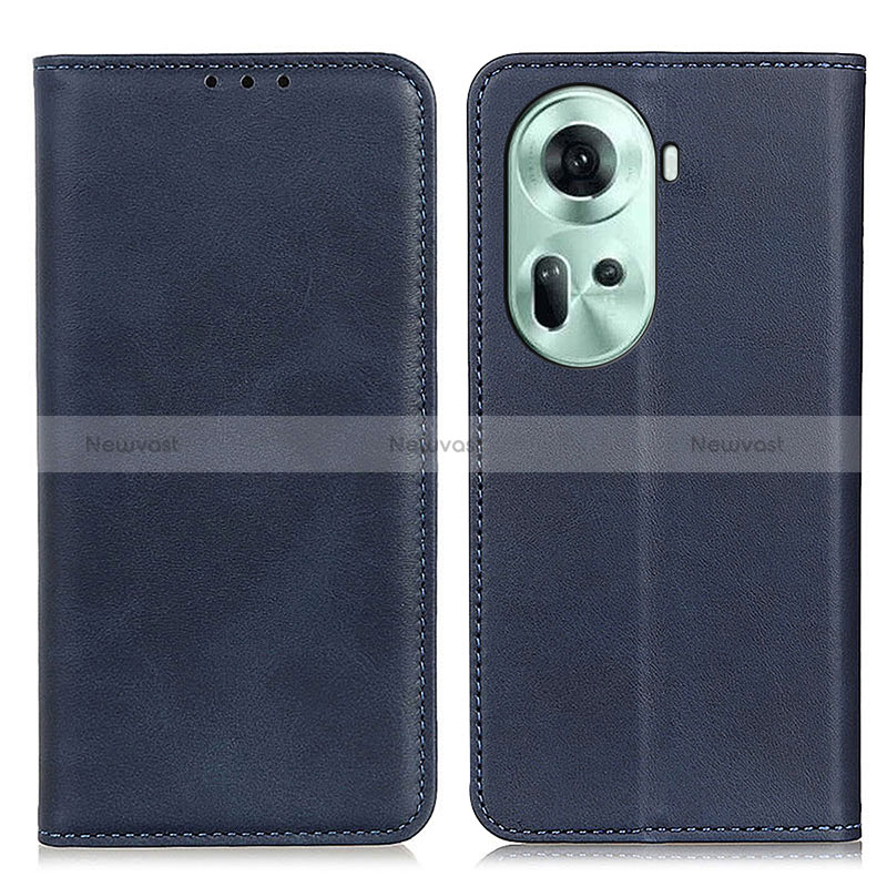 Leather Case Stands Flip Cover Holder A02D for Oppo Reno11 5G