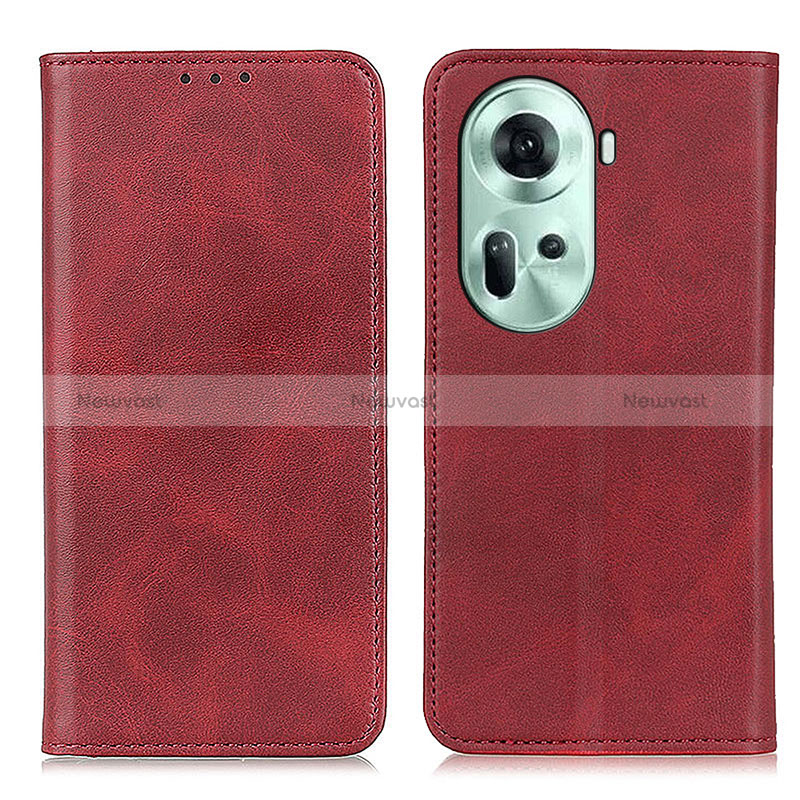 Leather Case Stands Flip Cover Holder A02D for Oppo Reno11 5G