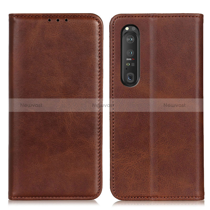 Leather Case Stands Flip Cover Holder A02D for Sony Xperia 1 III