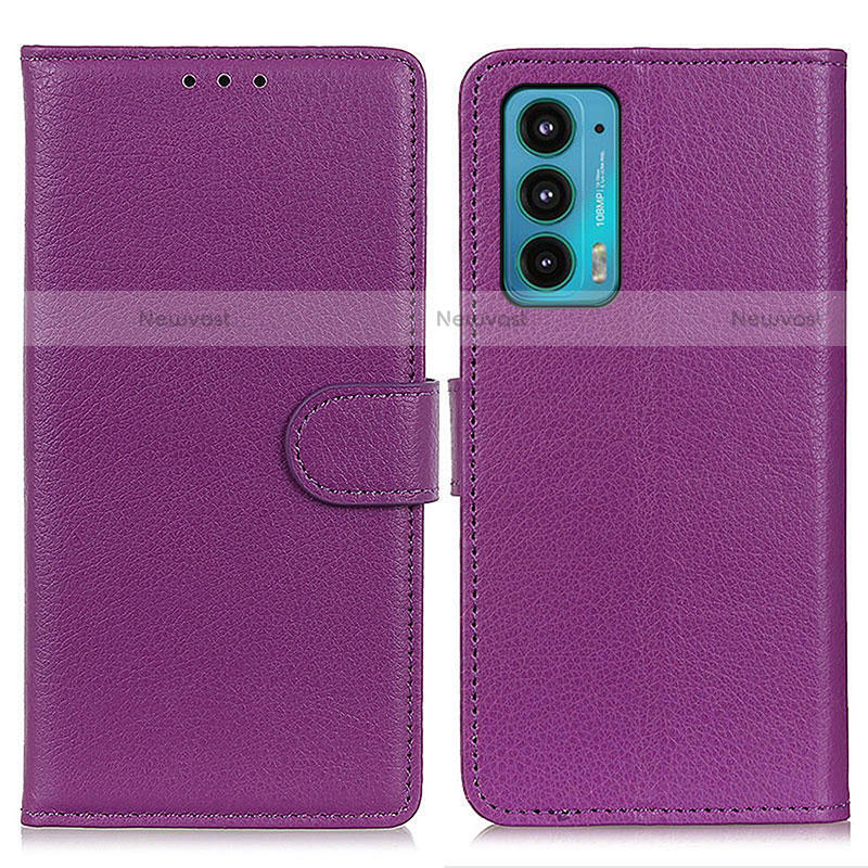 Leather Case Stands Flip Cover Holder A03D for Motorola Moto Edge 20 5G