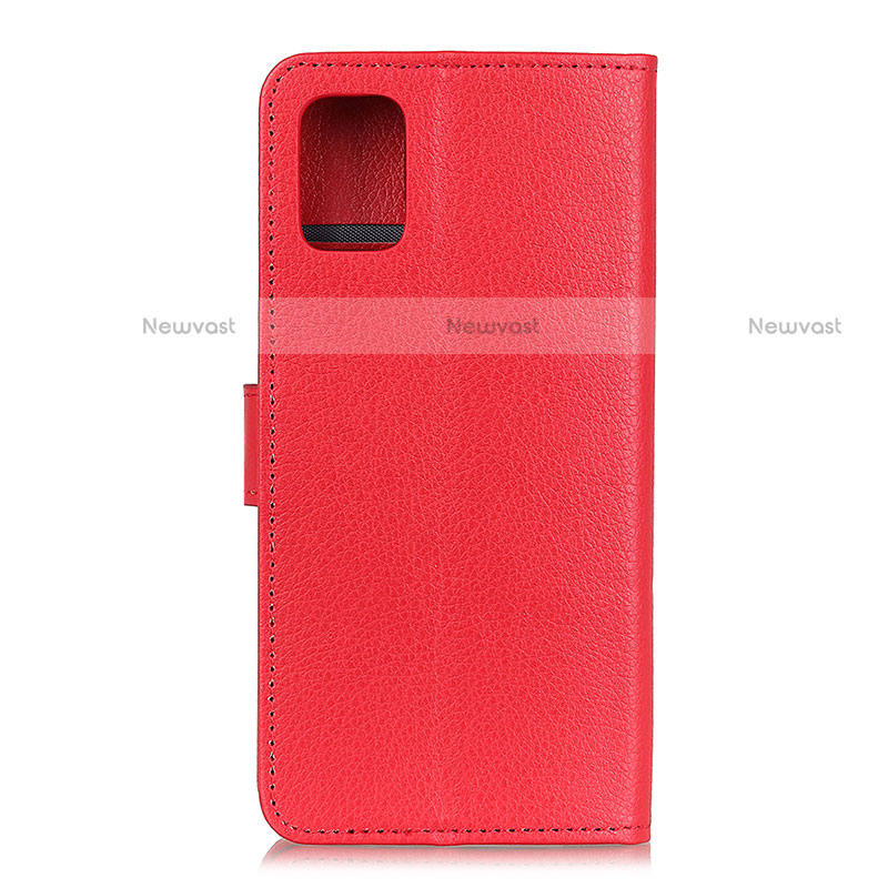 Leather Case Stands Flip Cover Holder A03D for Motorola Moto G100 5G Red