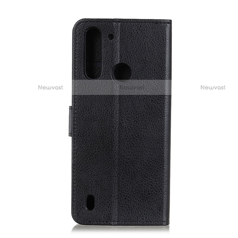 Leather Case Stands Flip Cover Holder A03D for Motorola Moto One Fusion