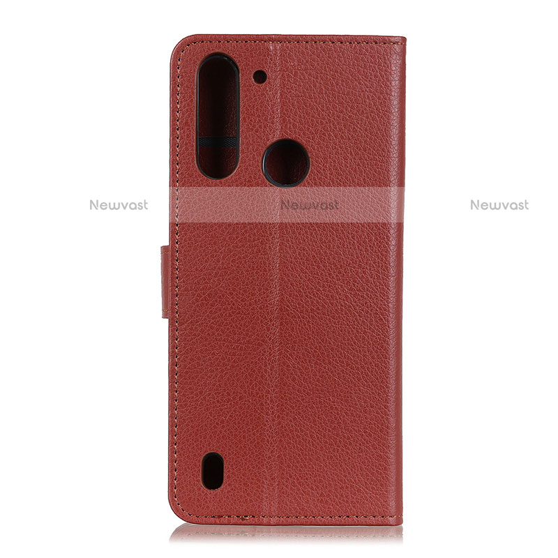 Leather Case Stands Flip Cover Holder A03D for Motorola Moto One Fusion