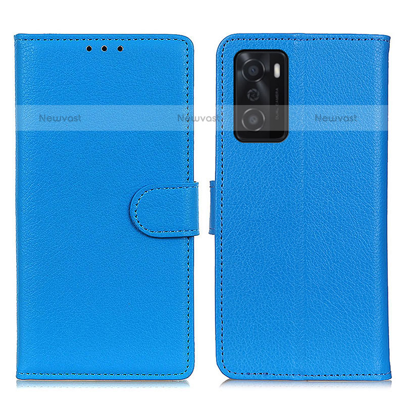 Leather Case Stands Flip Cover Holder A03D for Oppo A55S 5G