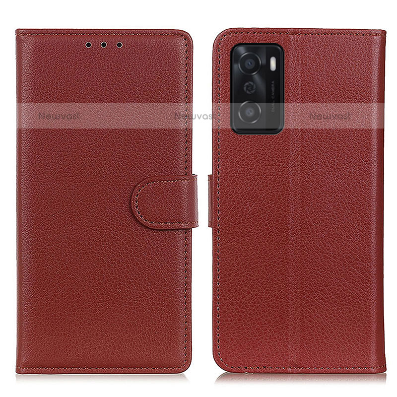 Leather Case Stands Flip Cover Holder A03D for Oppo A55S 5G