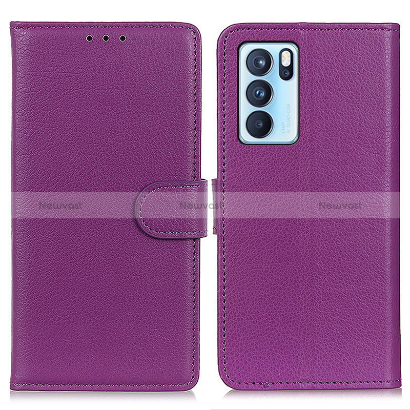 Leather Case Stands Flip Cover Holder A03D for Oppo Reno6 Pro 5G India
