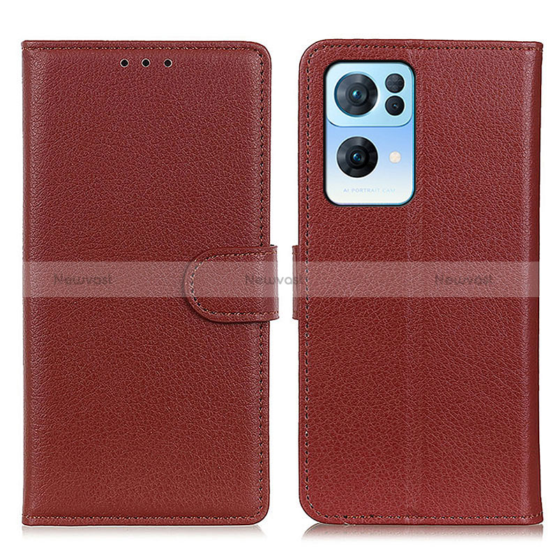 Leather Case Stands Flip Cover Holder A03D for Oppo Reno7 Pro 5G