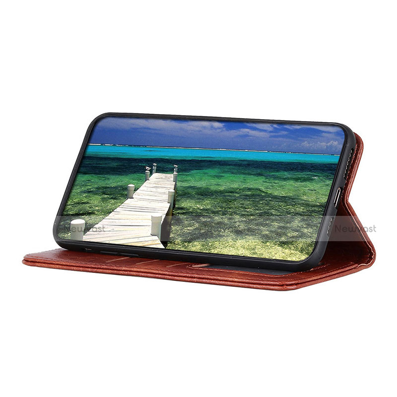 Leather Case Stands Flip Cover Holder A04D for Motorola Moto G60s