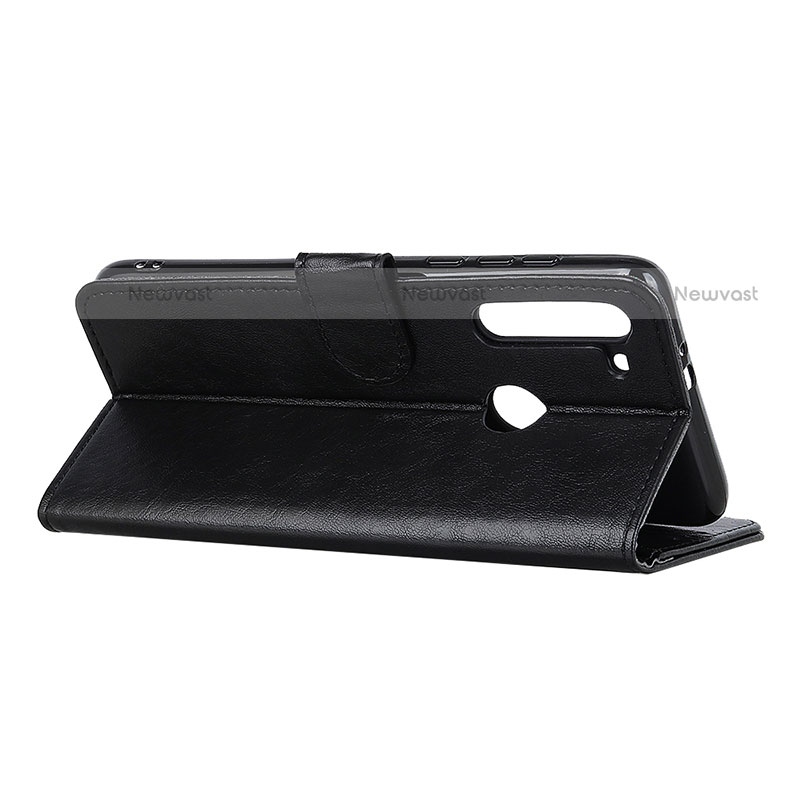 Leather Case Stands Flip Cover Holder A04D for Motorola Moto One Fusion Plus