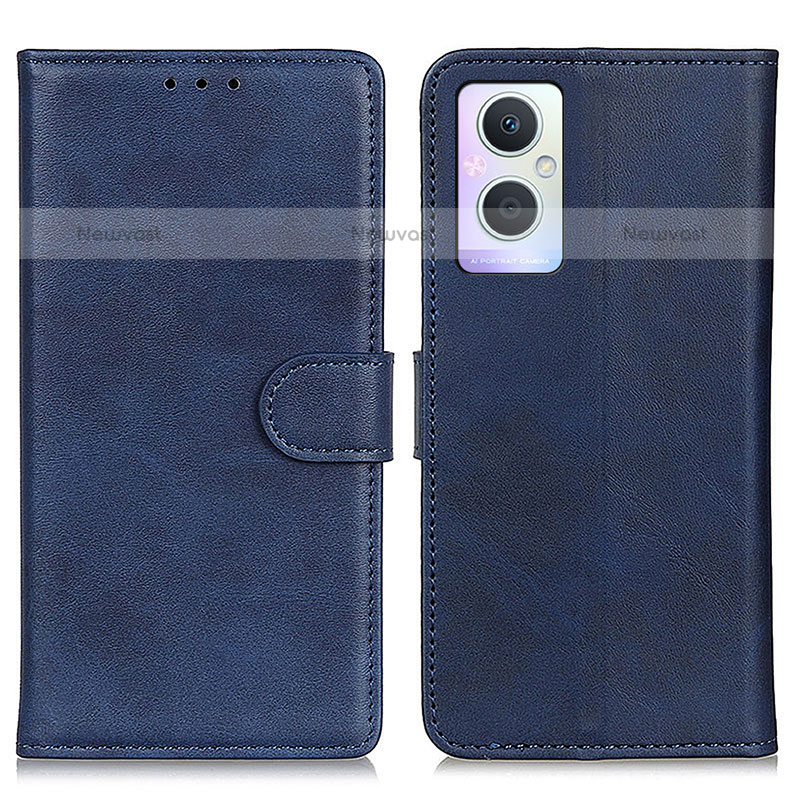 Leather Case Stands Flip Cover Holder A04D for OnePlus Nord N20 5G Blue