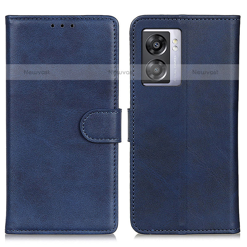 Leather Case Stands Flip Cover Holder A04D for OnePlus Nord N300 5G Blue