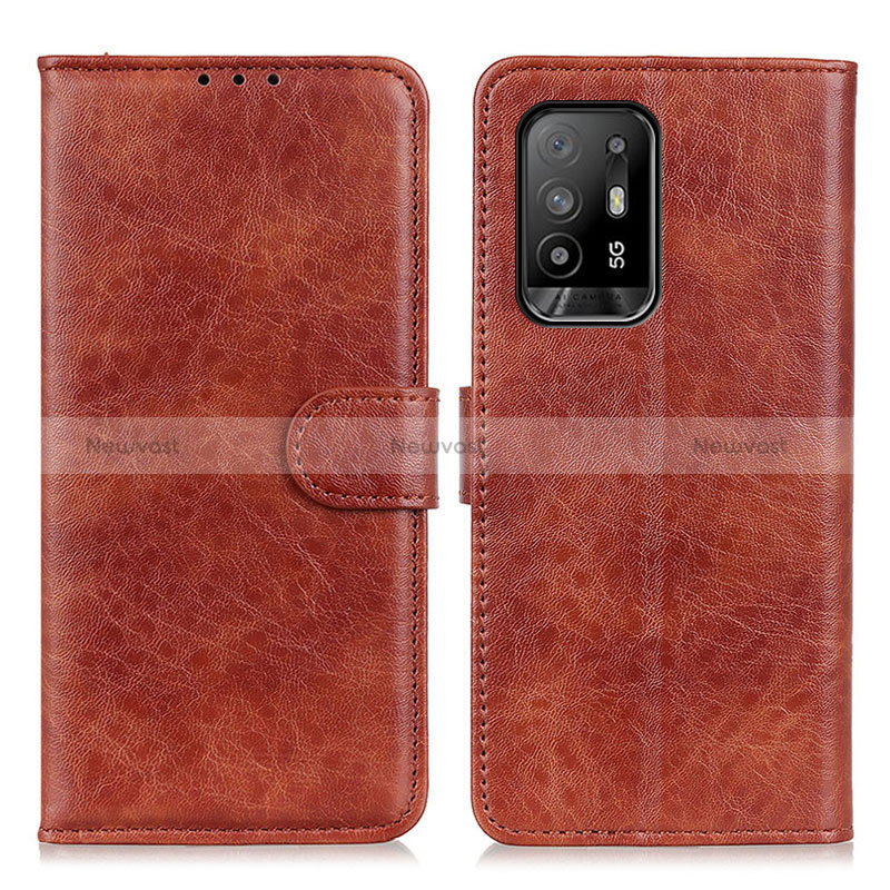 Leather Case Stands Flip Cover Holder A04D for Oppo Reno5 Z 5G