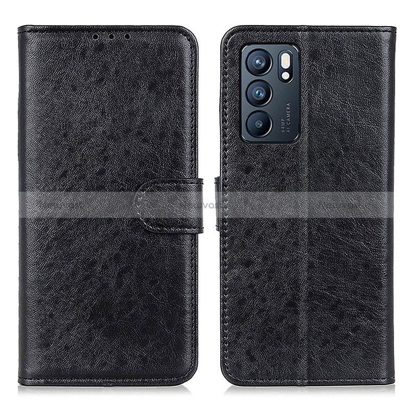 Leather Case Stands Flip Cover Holder A04D for Oppo Reno6 5G