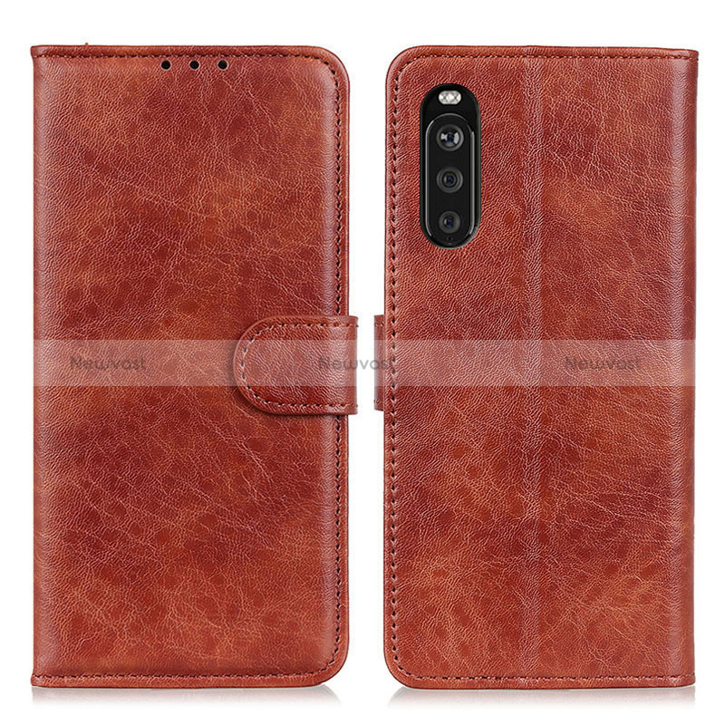 Leather Case Stands Flip Cover Holder A04D for Sony Xperia 10 III