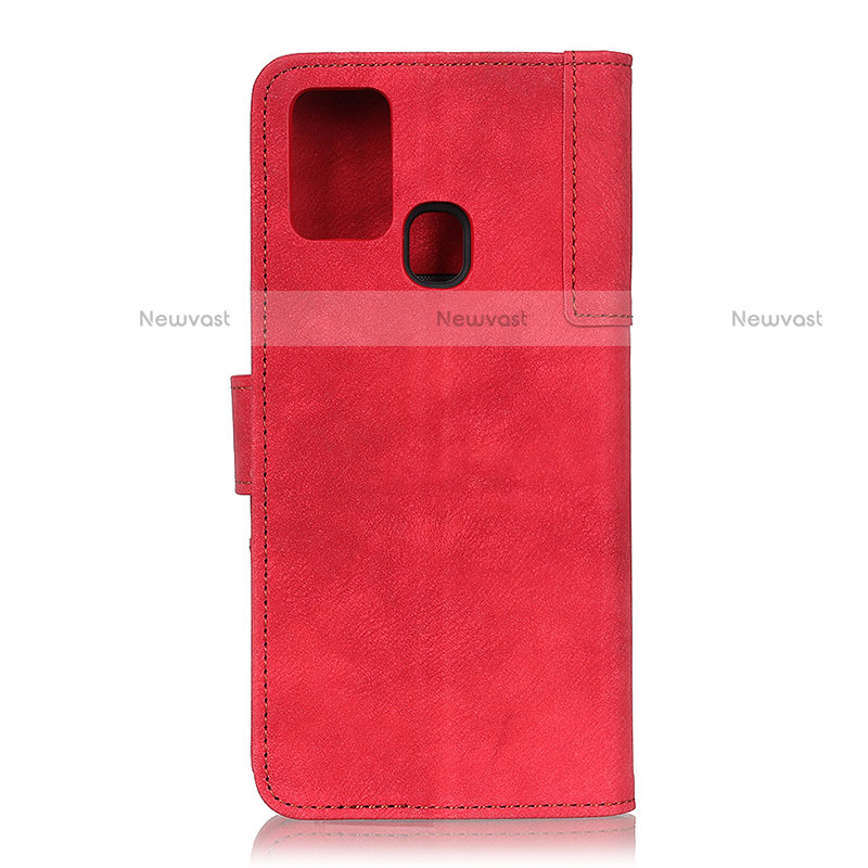 Leather Case Stands Flip Cover Holder A05D for Motorola Moto G31 Red